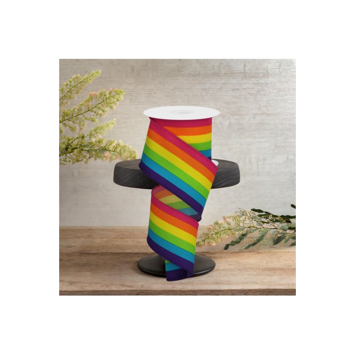 Shop For 2.5" Rainbow Vertical Stripe Ribbon: Primary Color (10 Yards)