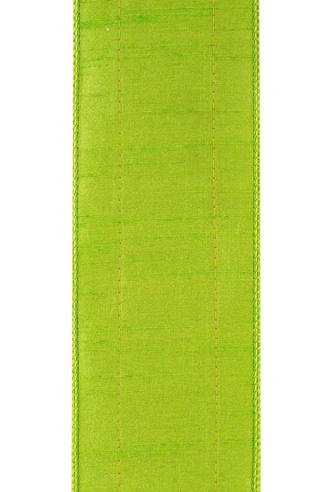 Shop For 2.5" Regal Stripe Trimming Dupioni Ribbon: Lime/Pink (5 Yards)