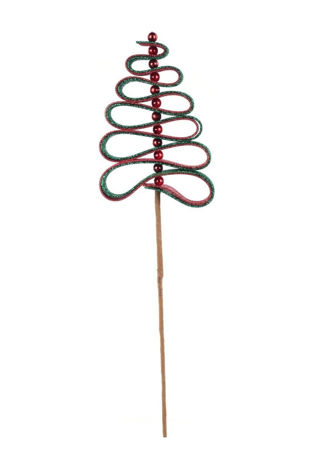 25" Ribbon Candy Tree Stem: Red/Green