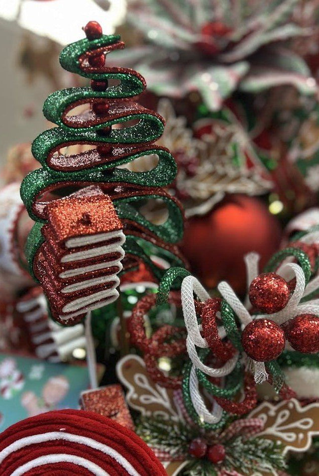 Shop For 25" Ribbon Candy Tree Stem: Red/Green