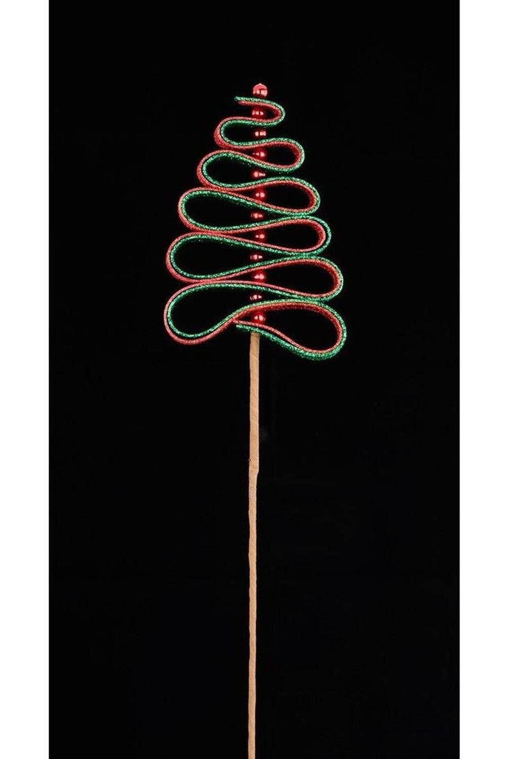 25" Ribbon Candy Tree Stem: Red/Green