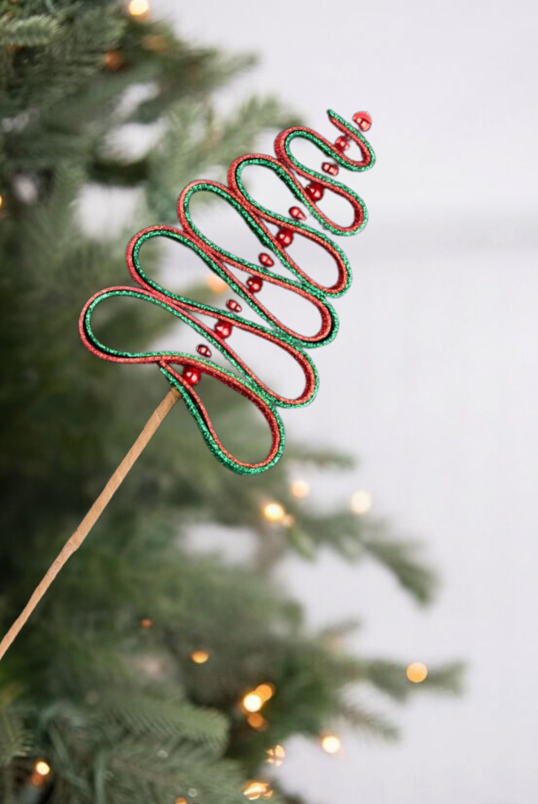 Shop For 25" Ribbon Candy Tree Stem: Red/Green