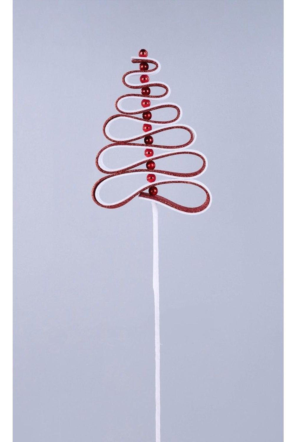25" Ribbon Candy Tree Stem: Red/White