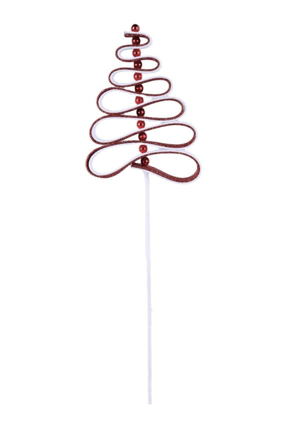 25" Ribbon Candy Tree Stem: Red/White