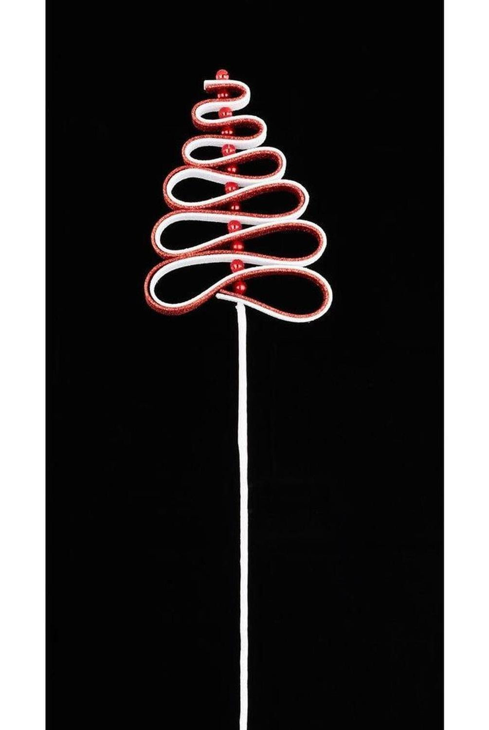 25" Ribbon Candy Tree Stem: Red/White