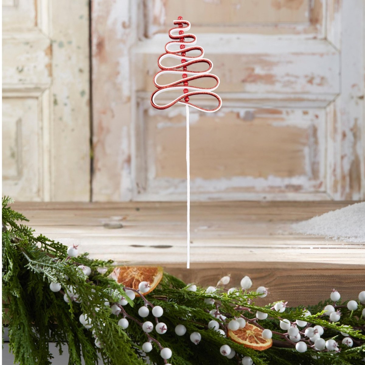 Shop For 25" Ribbon Candy Tree Stem: Red/White