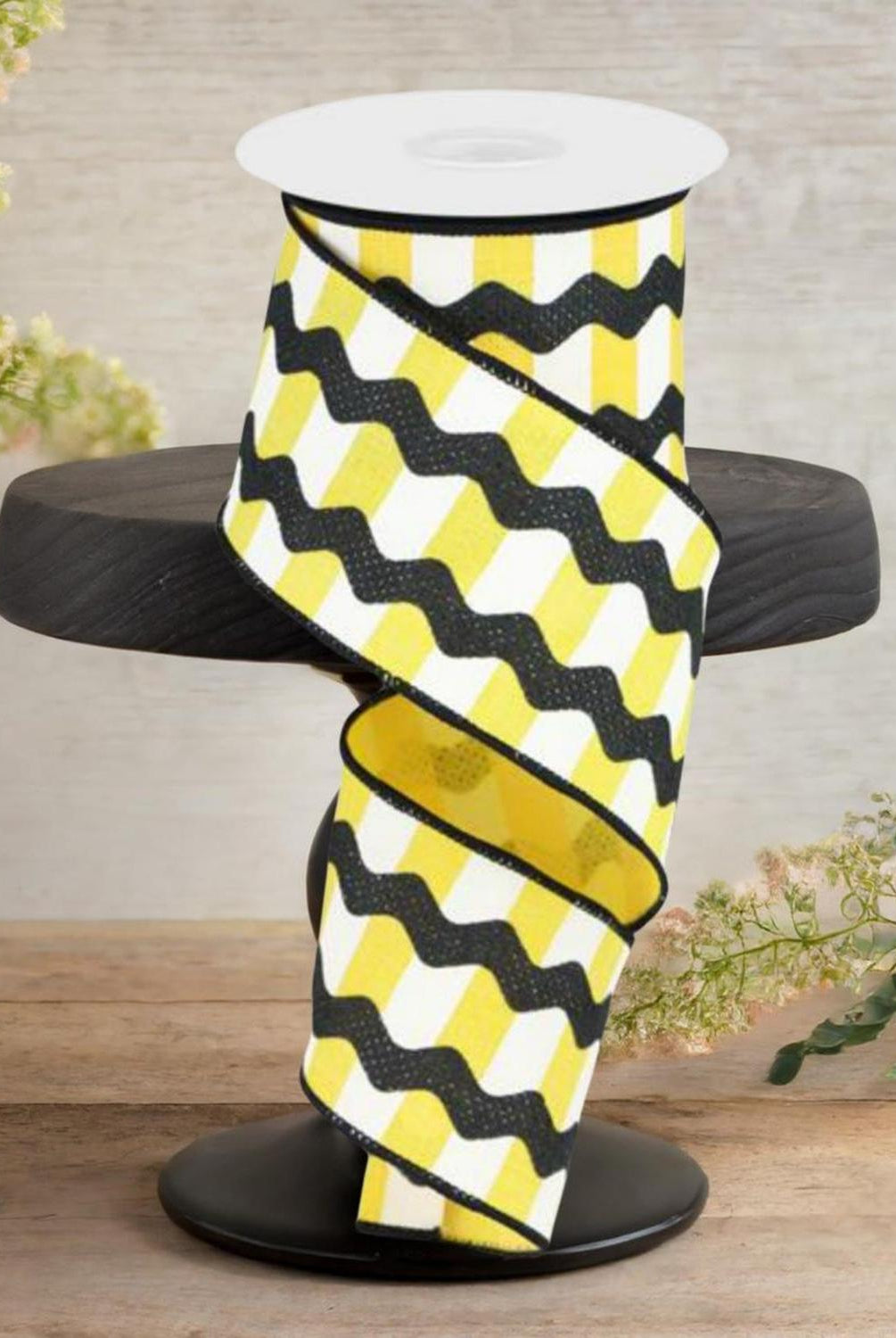 Shop For 2.5" Ricrac Stripe Ribbon: Yellow & Black (10 Yards)