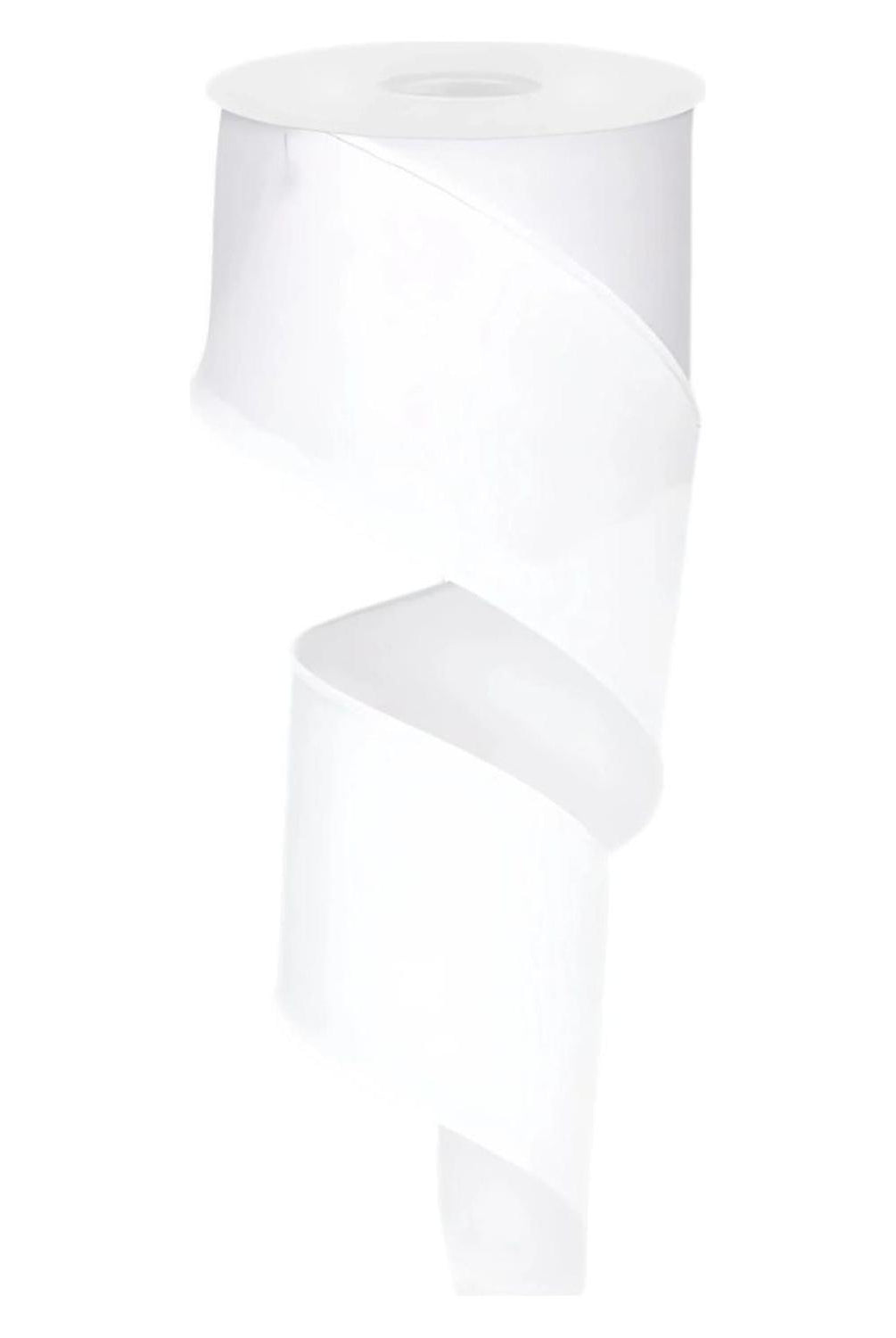 2.5" Royal Burlap Ribbon: White (10 Yards)