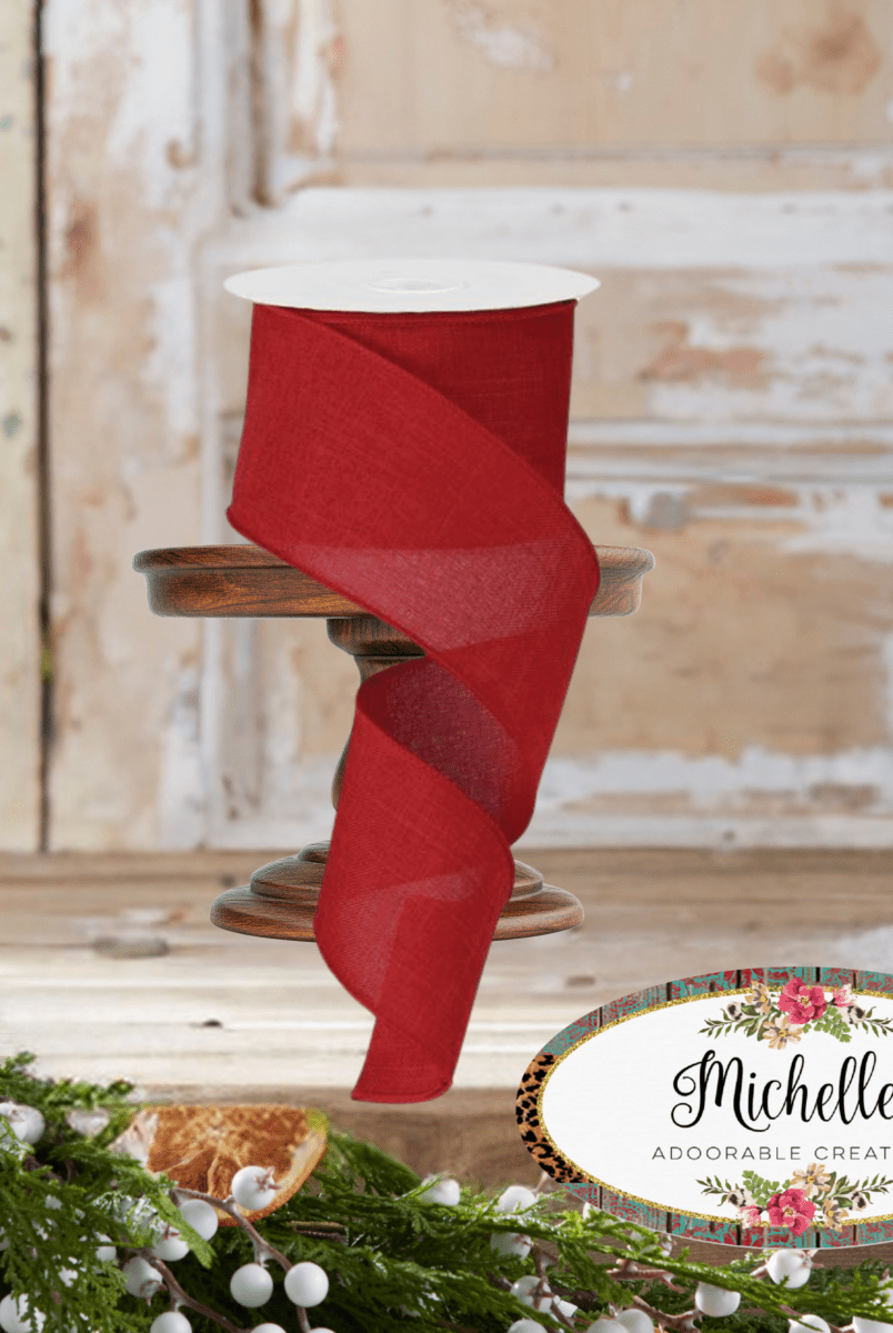 Shop For 2.5" Royal Canvas Ribbon: Red (10 Yards)