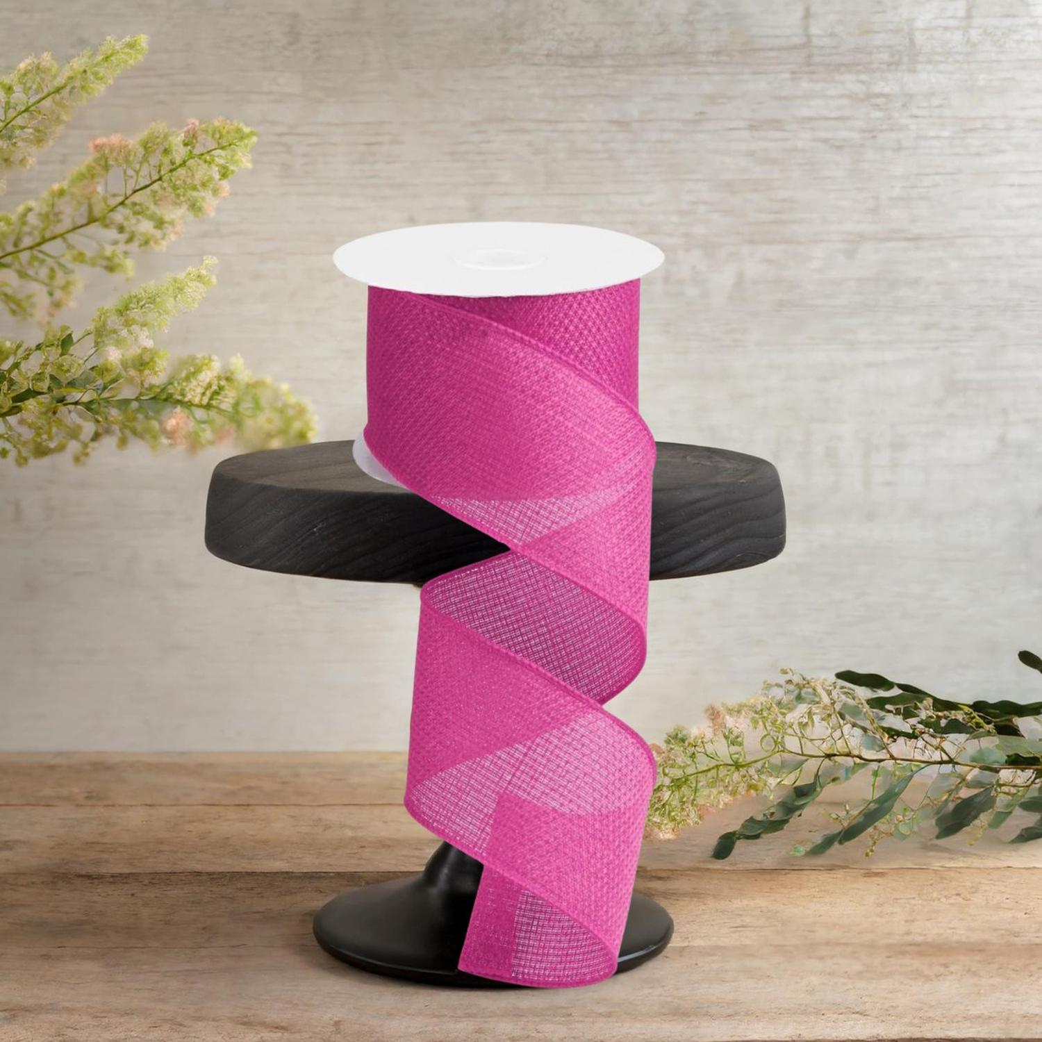Shop For 2.5" Royal Faux Burlap Ribbon: Hot Pink (10 Yards)