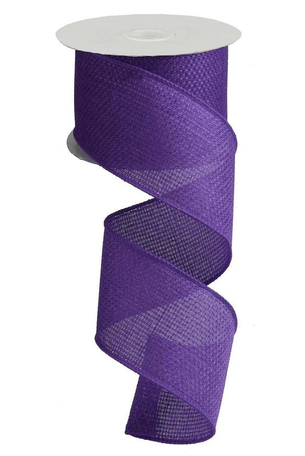 2.5" Royal Faux Burlap Ribbon: Purple (10 Yards)