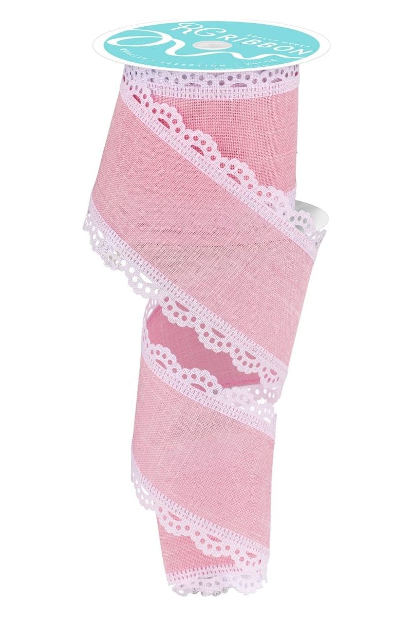Shop For 2.5" Scalloped Edge Ribbon: Light Pink (10 Yard)