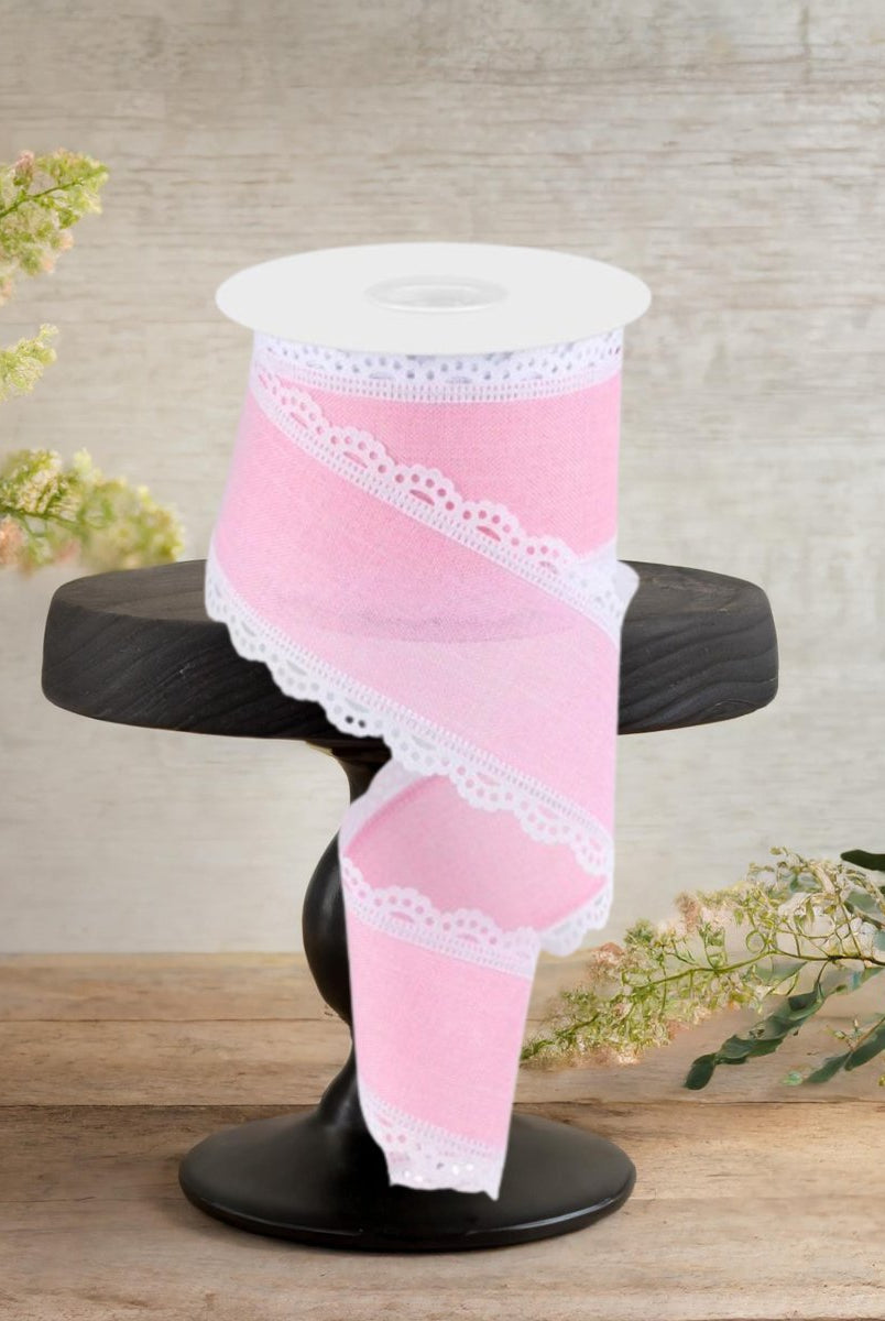 Shop For 2.5" Scalloped Edge Ribbon: Light Pink (10 Yard)