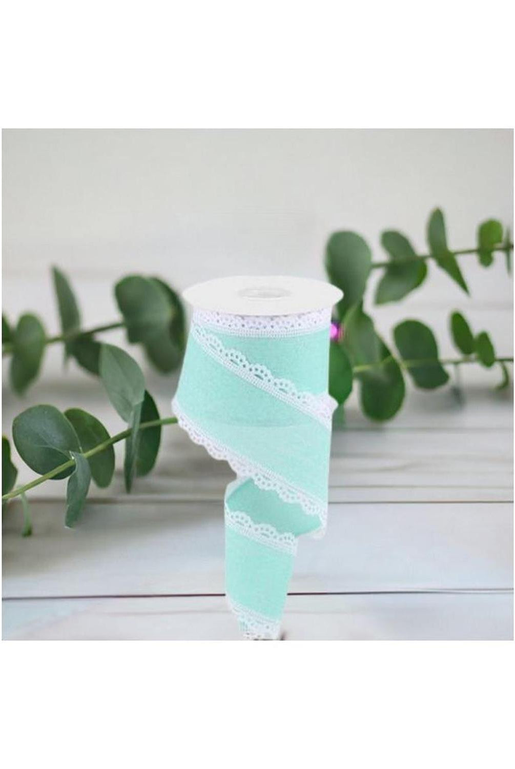 Shop For 2.5" Scalloped Edge Ribbon: Mint Green (10 Yard) at Michelle's aDOORable Creations
