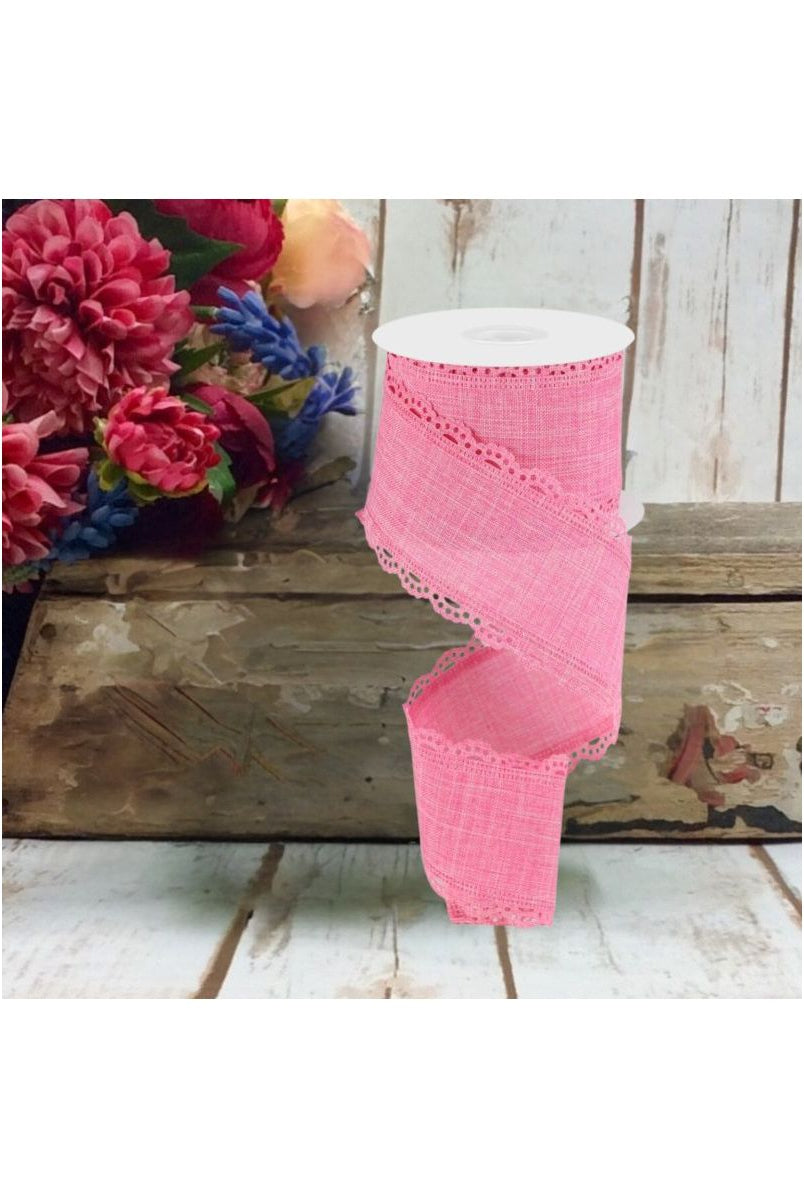 Shop For 2.5" Scalloped Edge Ribbon: Pink (10 Yard)