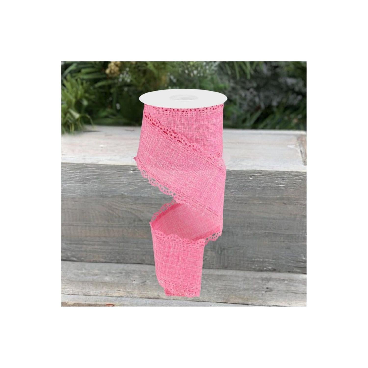 Shop For 2.5" Scalloped Edge Ribbon: Pink (10 Yard)