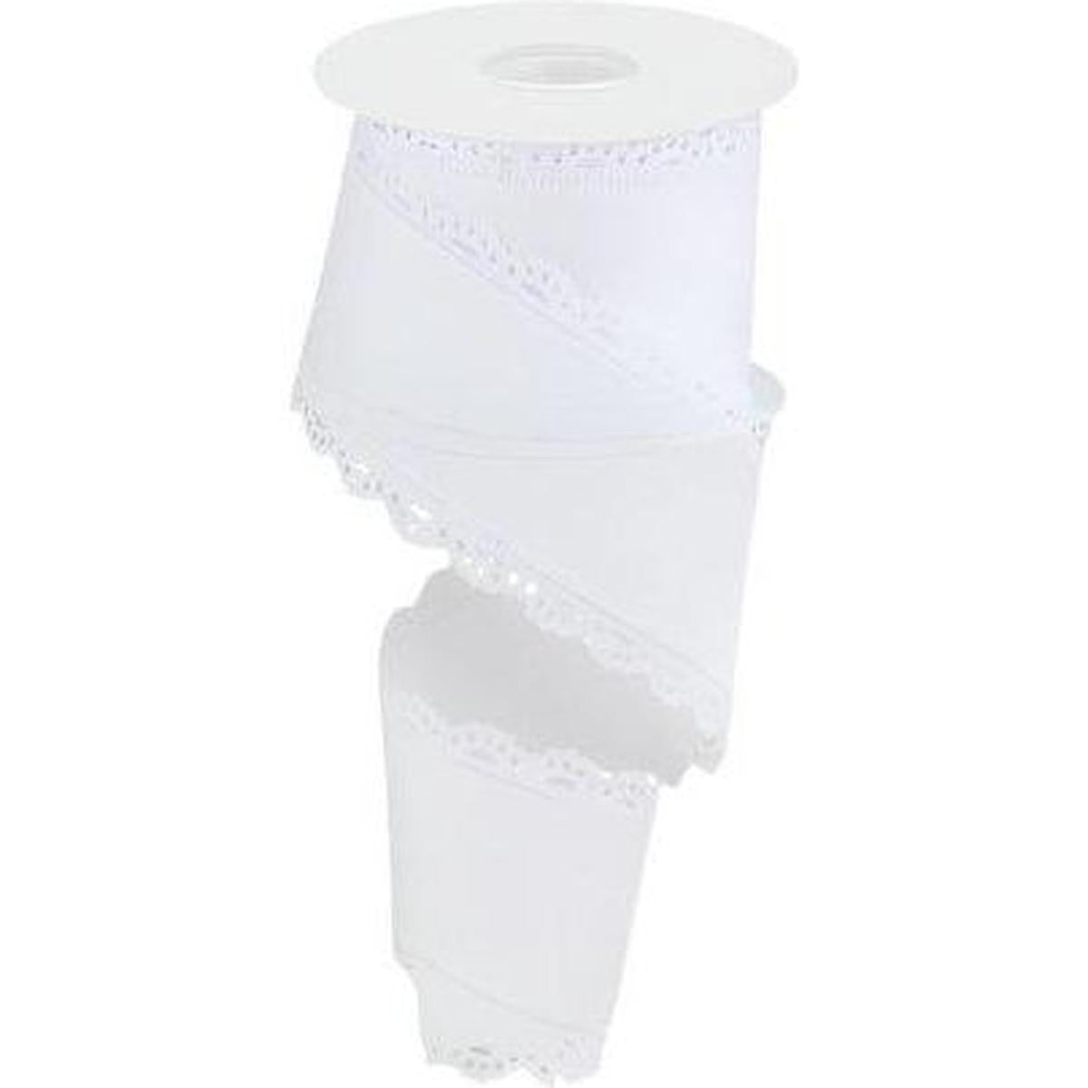 Shop For 2.5" Scalloped Edge Ribbon: White (10 Yard) at Michelle's aDOORable Creations