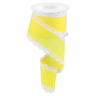 Shop For 2.5" Scalloped Edge Ribbon: Yellow (10 Yard)