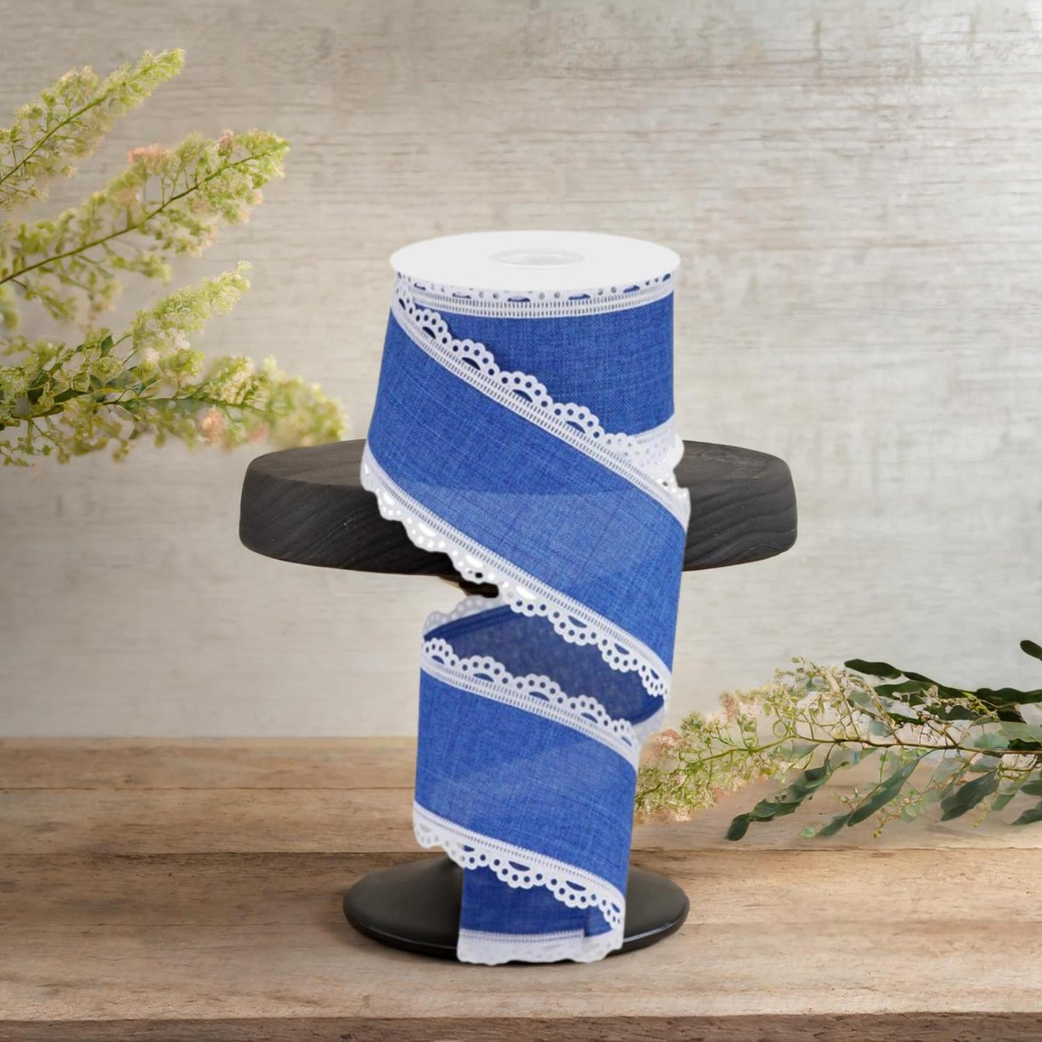 Shop For 2.5" Scalloped Edge Royal Ribbon: Royal Blue (10 Yard)