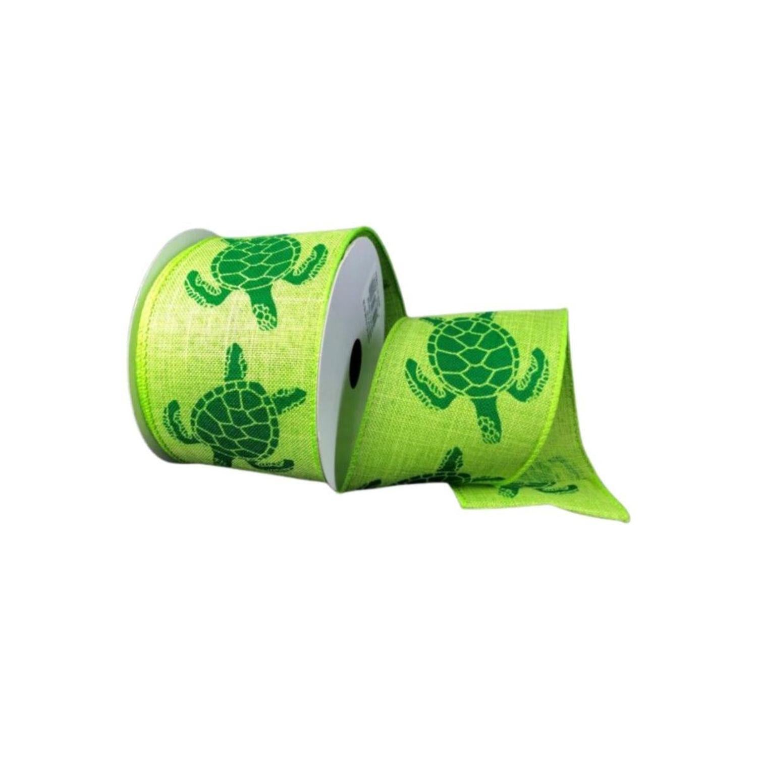 Shop For 2.5" Sea Turtle Ribbon: Lime (10 Yards)