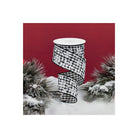 Shop For 2.5" Snowflake Ribbon: Black & White (10 Yards) at Michelle's aDOORable Creations