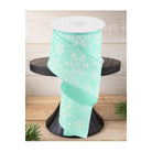 Shop For 2.5" Snowflake Ribbon: Mint Green (10 Yards)