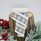 Shop For 2.5" Snowflakes Check Drift Ribbon: White (10 Yards) at Michelle's aDOORable Creations