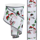 Shop For 2.5" Snowman Ornaments Gingham Ribbon: White (10 Yards)