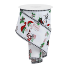 Shop For 2.5" Snowman Ornaments Gingham Ribbon: White (10 Yards)