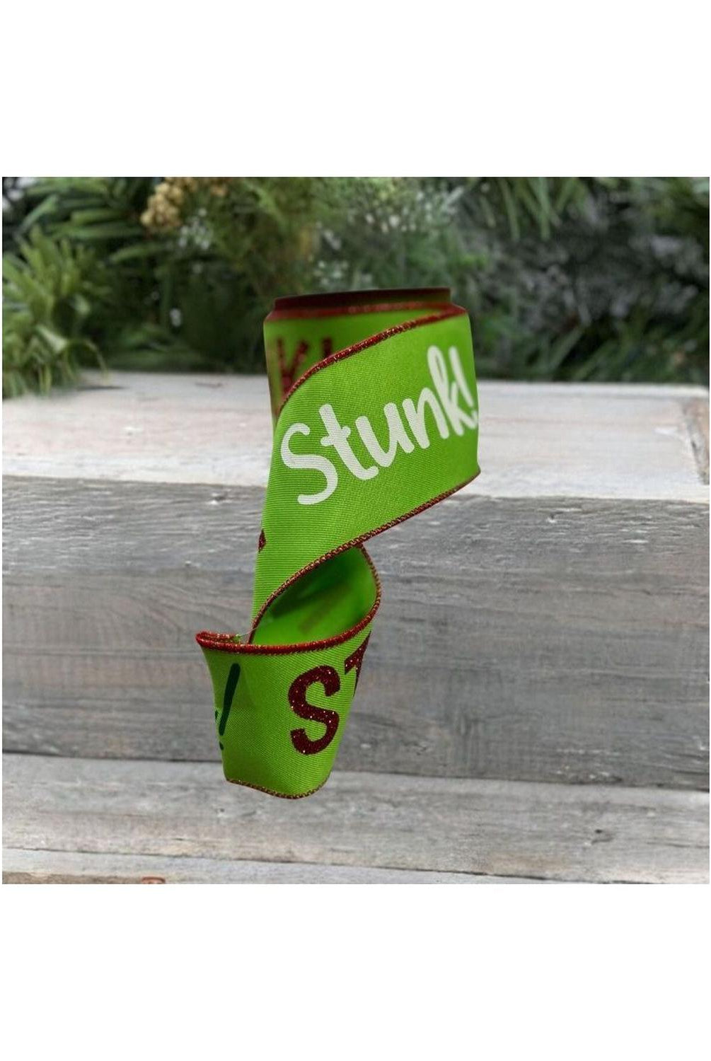 2.5" Stink Stank Stunk Ribbon: Lime Green (10 Yards)