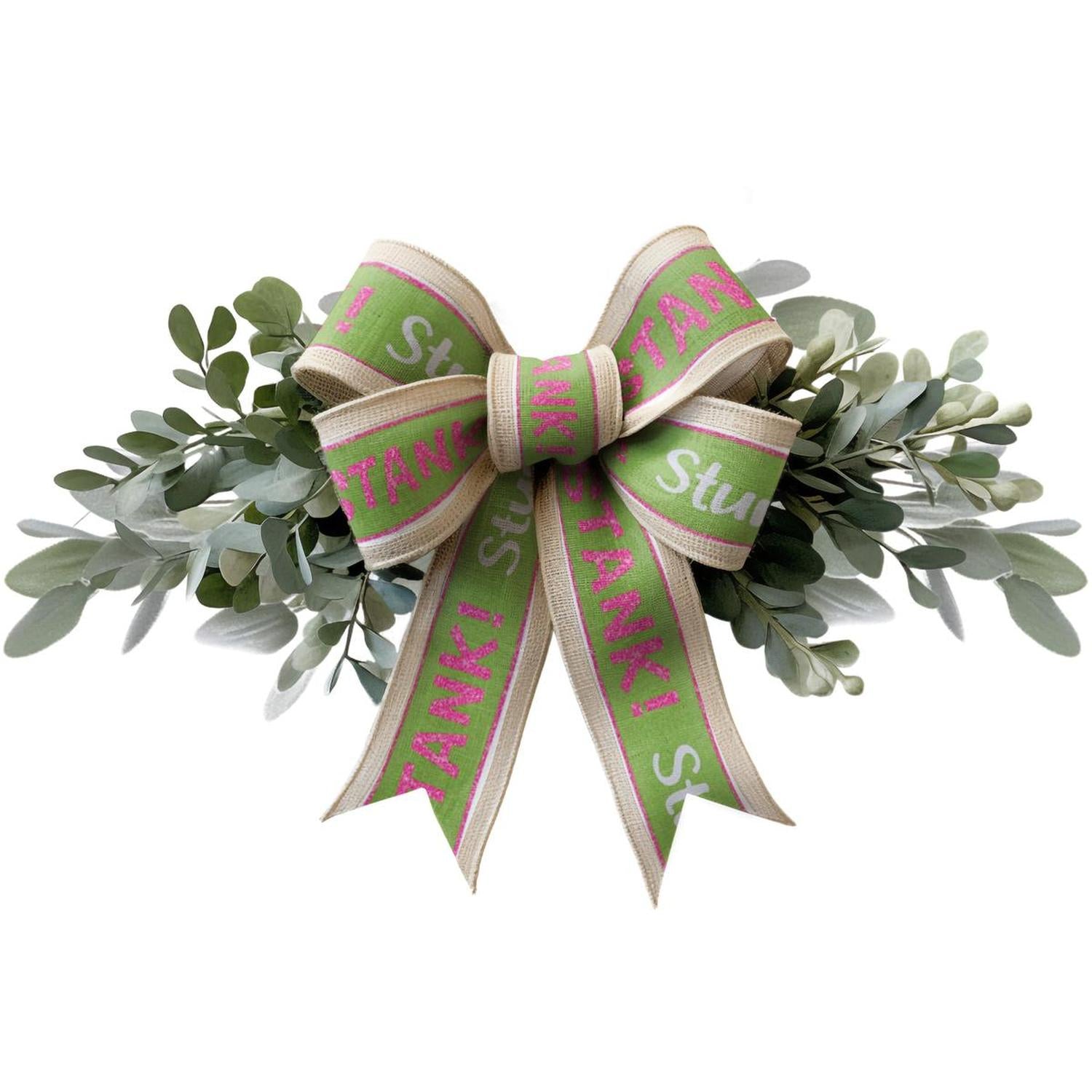 2.5" Stink Stank Stunk Ribbon: Pink/Green (10 Yards)