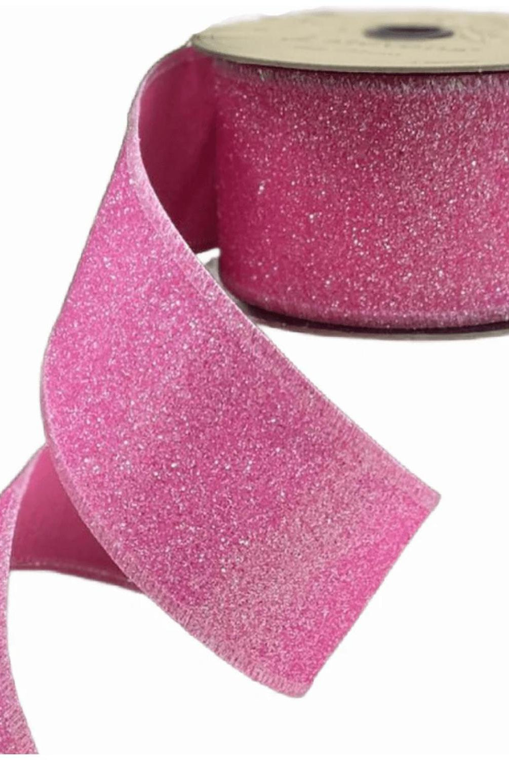 2.5" Sugar Glitter Matrix Ribbon: Pink (10 Yards)