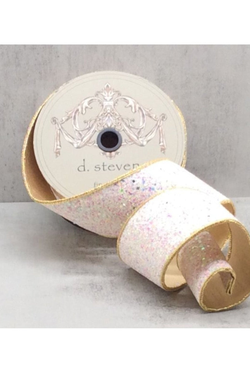 Shop For 2.5" Sugar Plum Glitter Ribbon: Icy Iridescent (10 Yards)