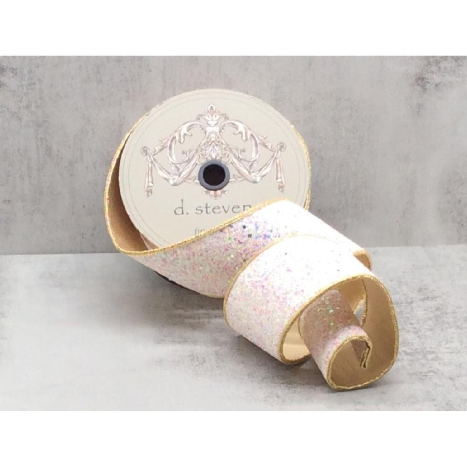 Shop For 2.5" Sugar Plum Glitter Ribbon: Icy Iridescent (10 Yards)