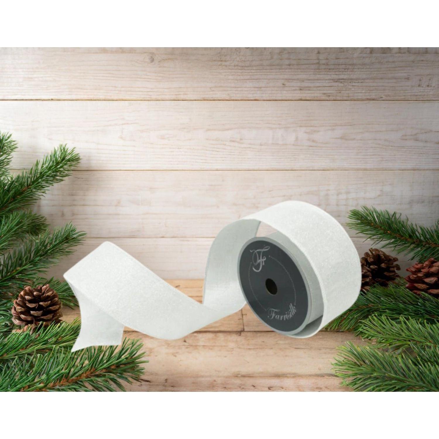 Shop For 2.5" Sugar Plum Ribbon: White (10 Yards) at Michelle's aDOORable Creations