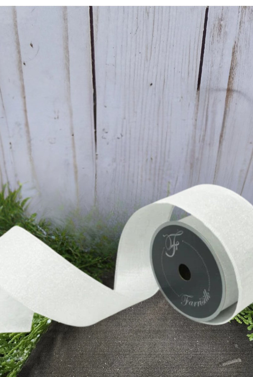 Shop For 2.5" Sugar Plum Ribbon: White (10 Yards) at Michelle's aDOORable Creations