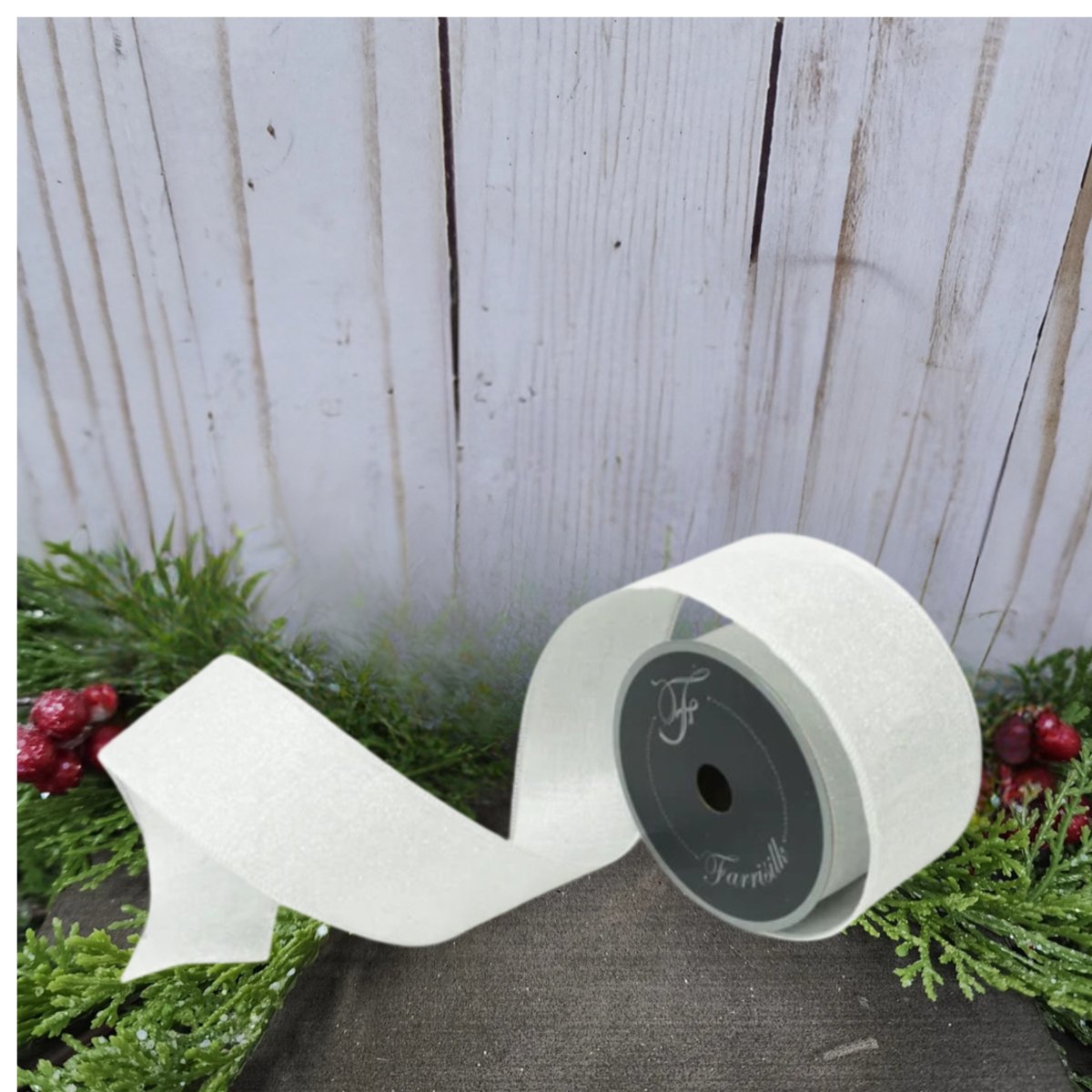 Shop For 2.5" Sugar Plum Ribbon: White (10 Yards) at Michelle's aDOORable Creations