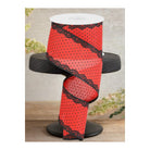 Shop For 2.5" Swiss Dots Lace Edge Ribbon: Red (10 Yards)