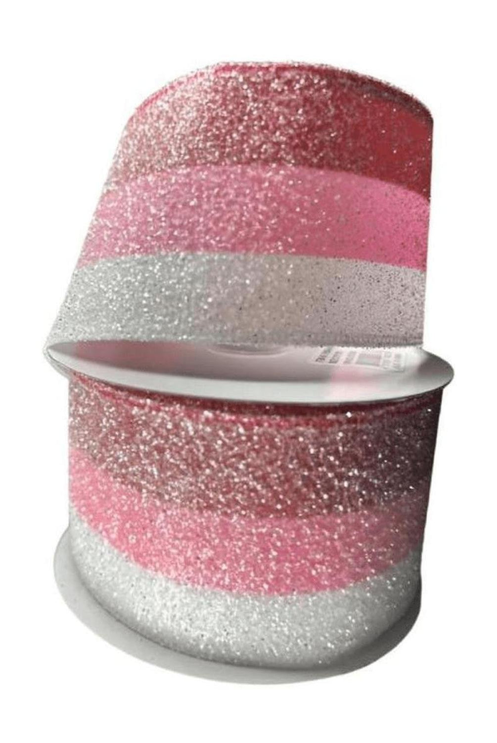 2.5" Tricolor Candy Striped Ribbon: Red, Pink and White