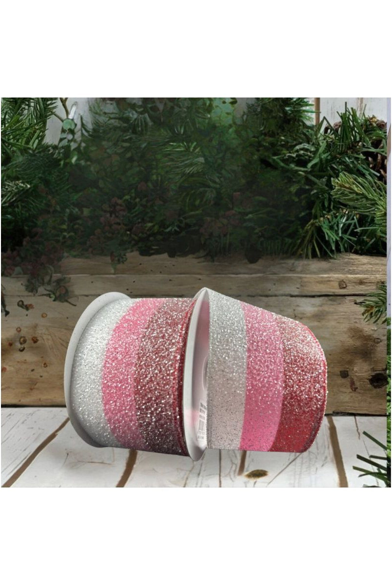 Shop For 2.5" Tricolor Candy Striped Ribbon: Red, Pink and White