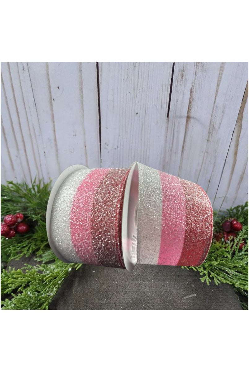 Shop For 2.5" Tricolor Candy Striped Ribbon: Red, Pink and White