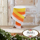 Shop For 2.5" Tricolor Striped Ribbon: Orange/White, Yellow (10 Yards)