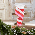 Shop For 2.5" Tricolor Striped Ribbon: White, Pink, and Red (10 Yards)