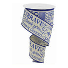 Shop For 2.5" United States Navy Ribbon: Natural & Blue (10 Yards)