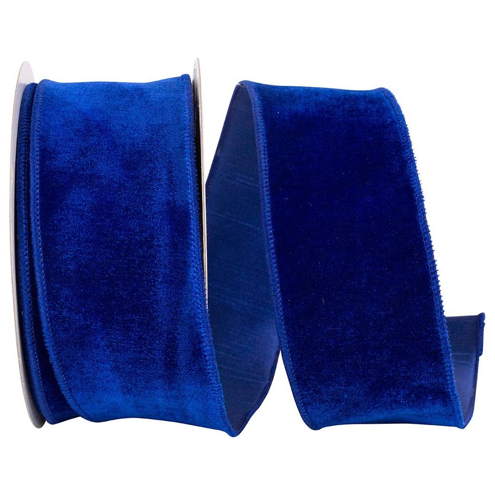 Shop For 2.5" Velvet Plush Dupioni Ribbon: Royal Blue (10 Yards)