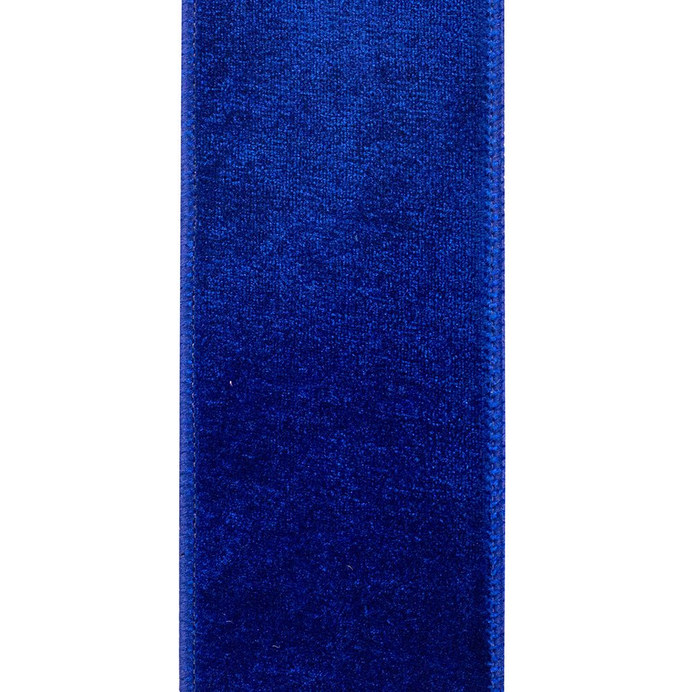 Shop For 2.5" Velvet Plush Dupioni Ribbon: Royal Blue (10 Yards)