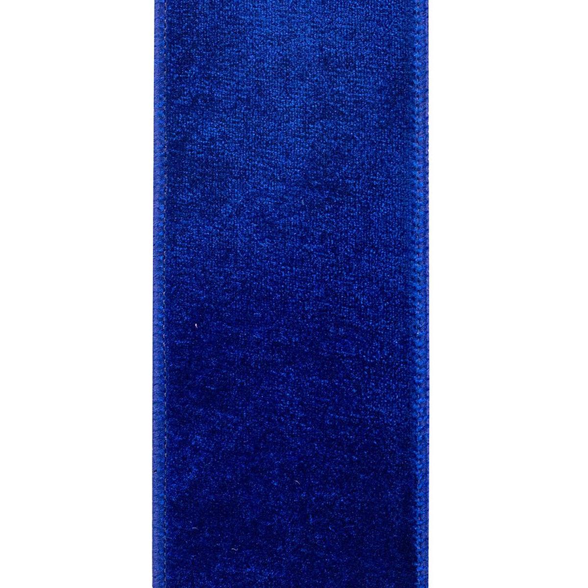 Shop For 2.5" Velvet Plush Dupioni Ribbon: Royal Blue (10 Yards)