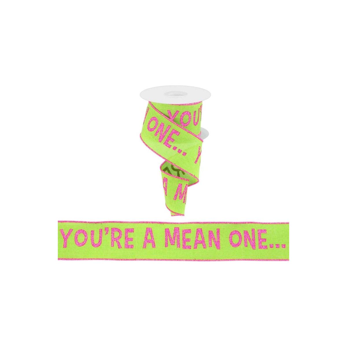 Shop For 2.5" Velvet Stink Stank Stunk Ribbon: Pink/Green (10 Yards)