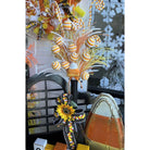 Shop For 25" Velvet Striped Ball Spray: Candy Corn