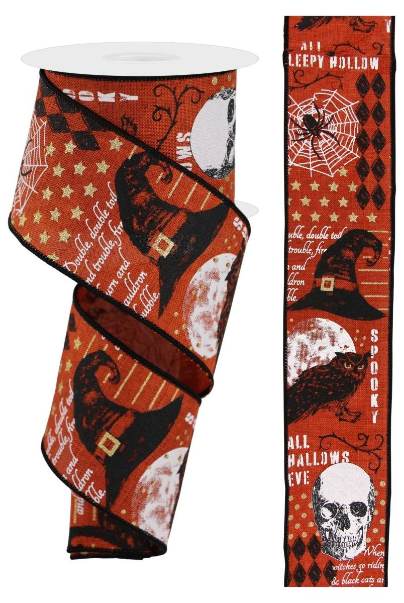 Shop For 2.5" Vintage Halloween Ribbon: Orange (10 Yards)